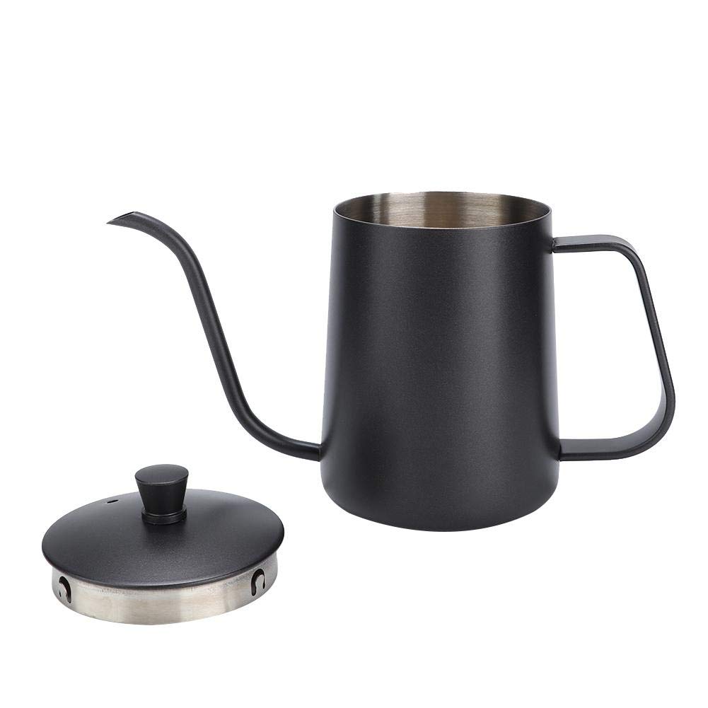 Premium Stainless Steel Pour Over Coffee Kettle - Yosoo Narrow Spout Drip Coffee Pot for Home Brewing, Camping & Travel (350ml, Black) | Perfect for Specialty Coffee, Tea & Outdoor Adventures