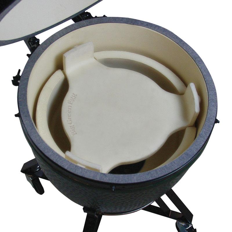 Big Green Egg Conveggtor for XL Egg 401052 - Premium Ceramic Heat Deflector for Even Cooking & Smoking - Perfect for Grilling, BBQ, and Outdoor Cooking