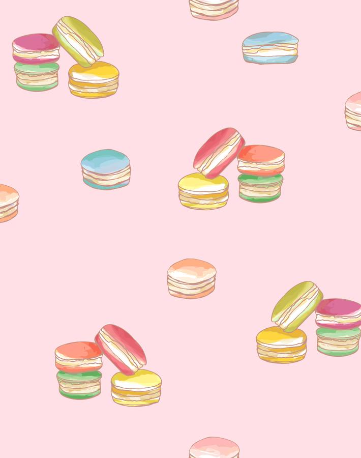 Pink Macarons Wallpaper by Nathan Turner - Elegant French-Inspired Decor for Bedroom, Living Room & Dining Area