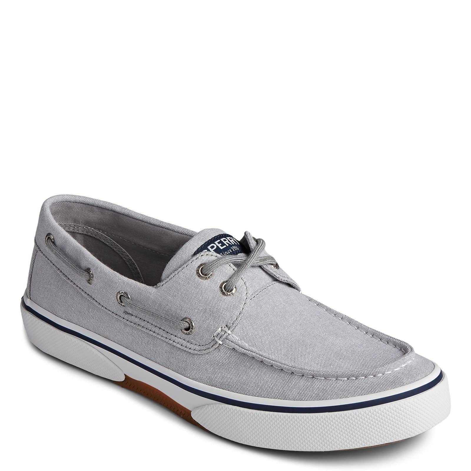 Sperry Men's Halyard 2-Eye Canvas Boat Shoes - Comfortable Non-Slip Deck Shoes for Sailing, Boating & Casual Wear