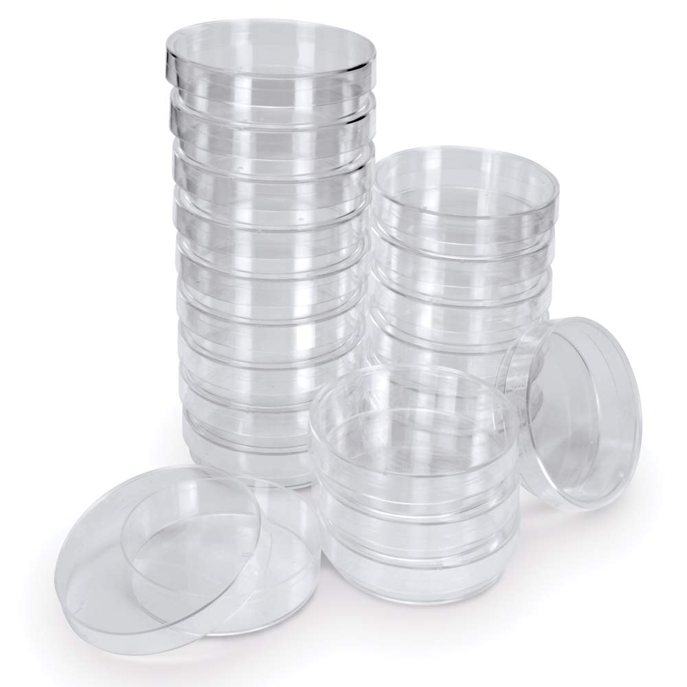 Sterile Polystyrene Petri Dishes 150 x 15mm - Pack of 100 | Disposable Lab Culture Plates for Microbiology, Cell Research & Science Experiments | Perfect for Laboratories, Schools & Home Science Projects