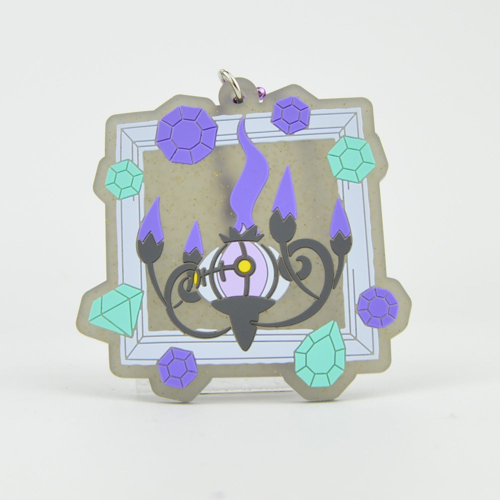 Pokemon Ghost Series SK Japan Glitter Rubber Keychain - Cute Anime Keyring for Backpacks, Bags & Gifts | Official Pokemon Merchandise