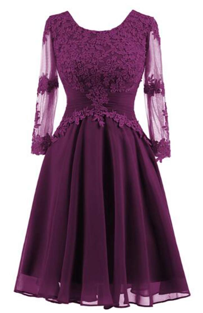 Elegant Tea Length Mother of the Bride Dress - Chiffon Formal Gown with Pleats & Appliques for Weddings, Evening Parties & Special Occasions