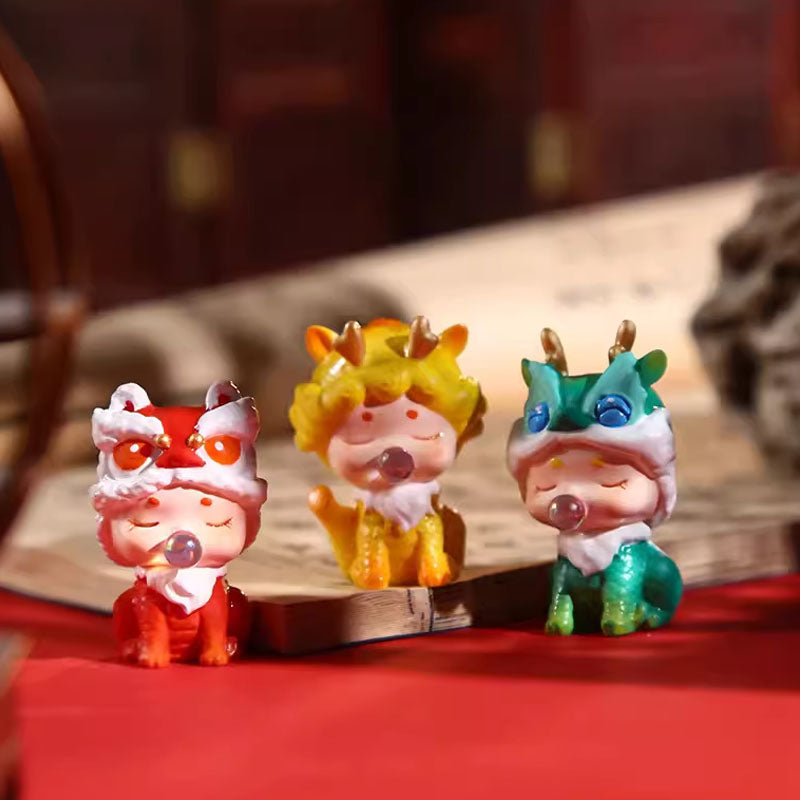 Lucky Dragon Baby Bean Series Blind Box - Cute Collectible Mini Figures for Kids & Adults - Perfect for Gifts, Party Favors, and Display Collections