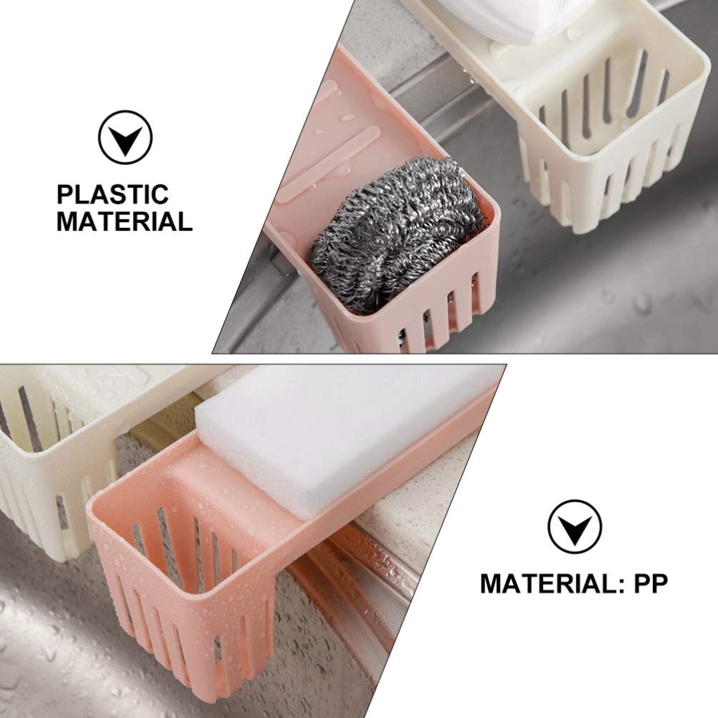 Cabilock 3-Piece Kitchen Sink Organizer Set - Corner Storage Shelves, Sponge Holder, Suction Cup Dish Drainer & Cloth Hanger - Space-Saving Sink Basket Rack for Dishes, Sponges & Utensils - Perfect for Small Kitchens, Apartments & RVs