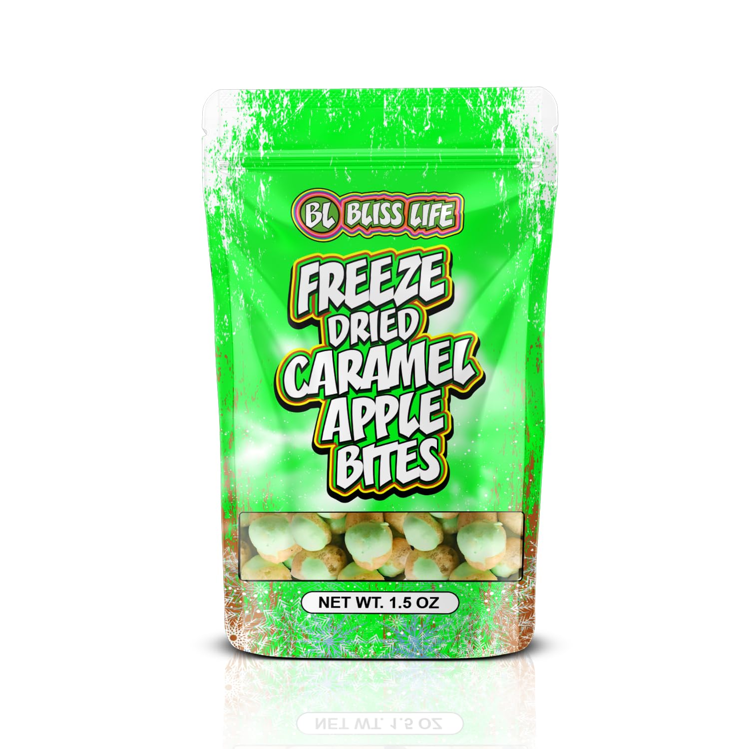 Freeze Dried Caramel Apple Bites - Crunchy Sweet & Sour Candy Snacks for Kids (1.5oz) | TikTok Viral ASMR Treat | Perfect for Lunchboxes, Halloween & Party Favors