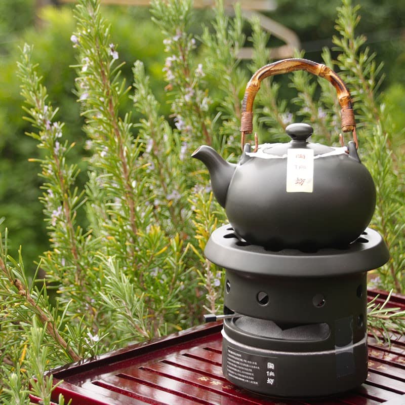TEASOUL Tea Soul Set - Black Ceramic Teapot with Kettle, Lin's Ceramic Studio - Perfect for Home Tea Ceremony, Gifts & Relaxation