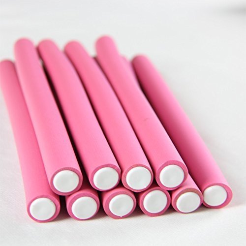 Glamezone Flexi Rods Magic Air Hair Roller Curler Set - 10 Pieces for Soft Natural Curls | Perfect for Overnight Styling, Salon Results at Home