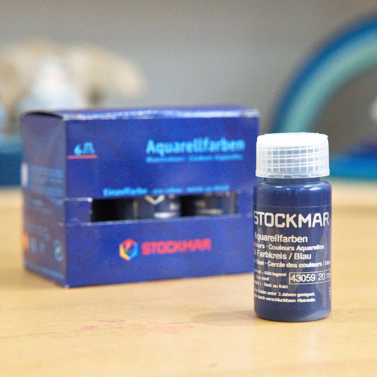 Stockmar Professional Watercolor Paint - 20ml Blue, Non-Toxic & Vibrant for Artists, Students | Perfect for Watercolor Painting, Calligraphy & Art Projects