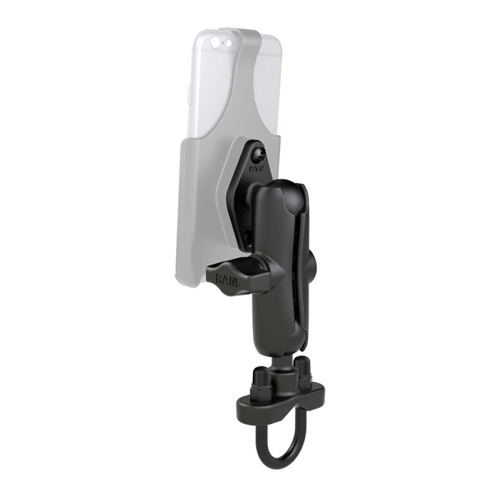 RAM Mounts Handlebar U-Bolt Double Ball Mount RAM-B-149ZU with Medium Arm - Compatible with Rails .5