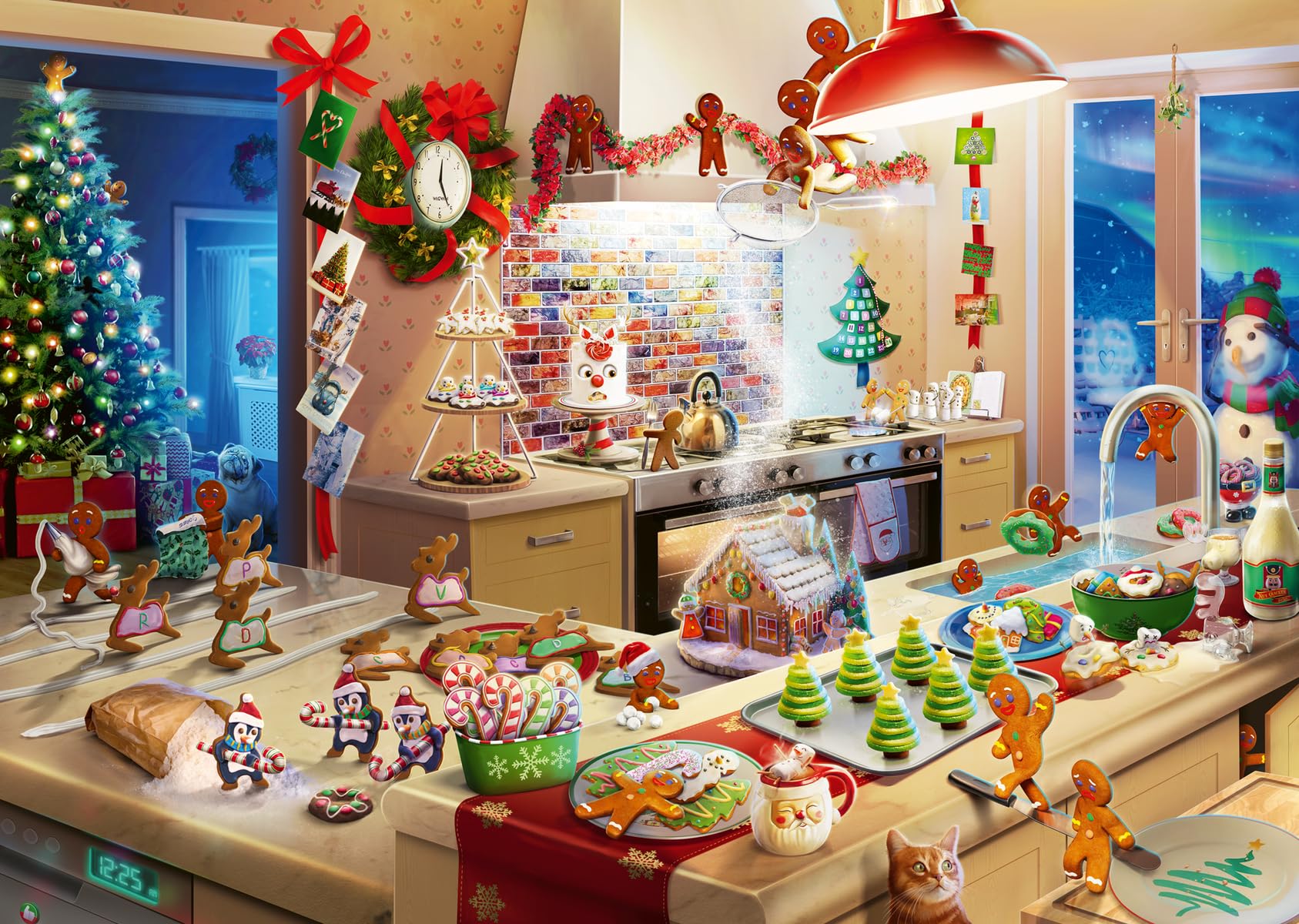 Ravensburger 1000-Piece Gingerbread Men Puzzle for Adults & Teens 14+ | Premium Quality Christmas Jigsaw Puzzle | Perfect for Family Game Night & Holiday Decor