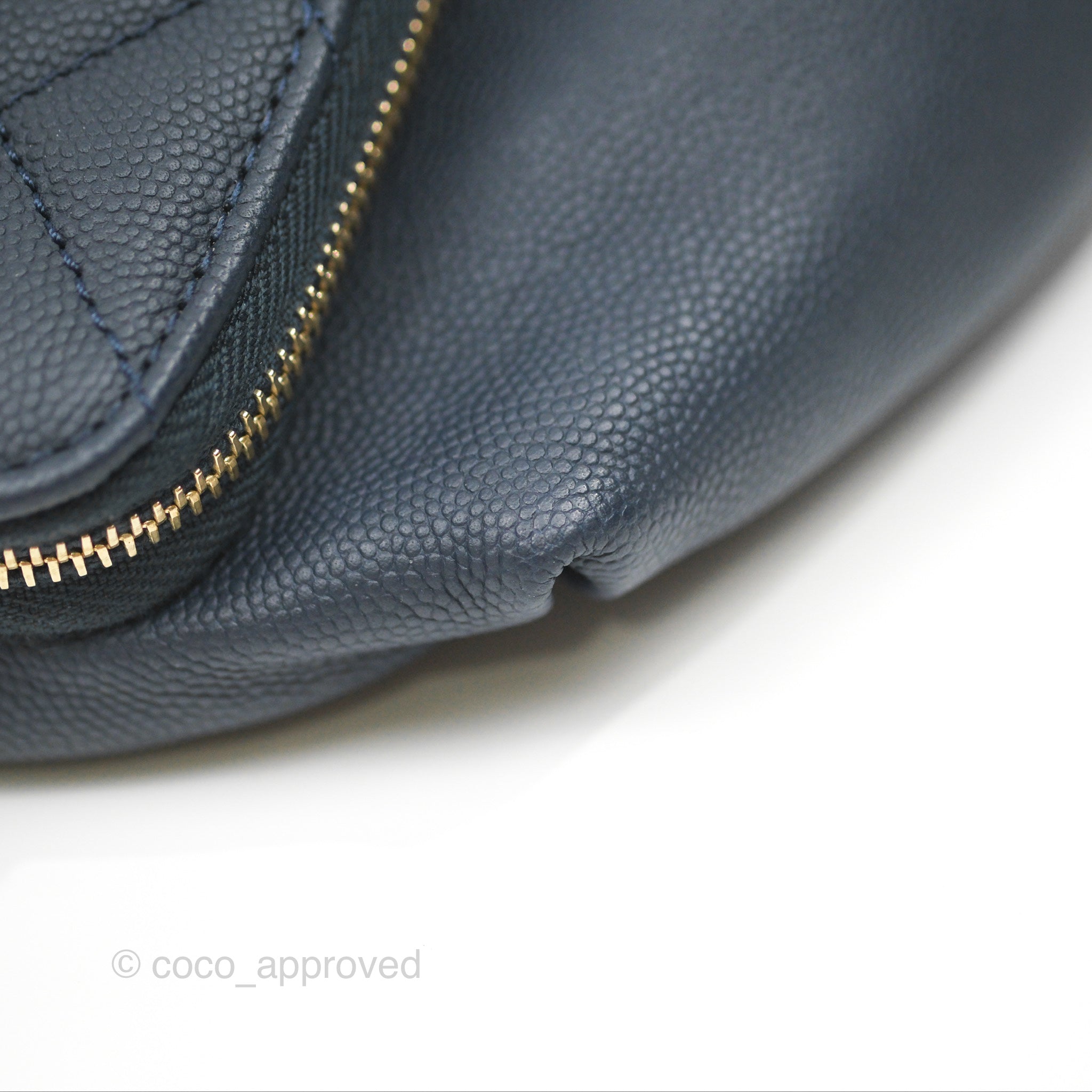Chanel Business Affinity Waist Belt Bag in Navy Caviar Leather with Gold Hardware - Perfect for Work, Travel & Evening Events