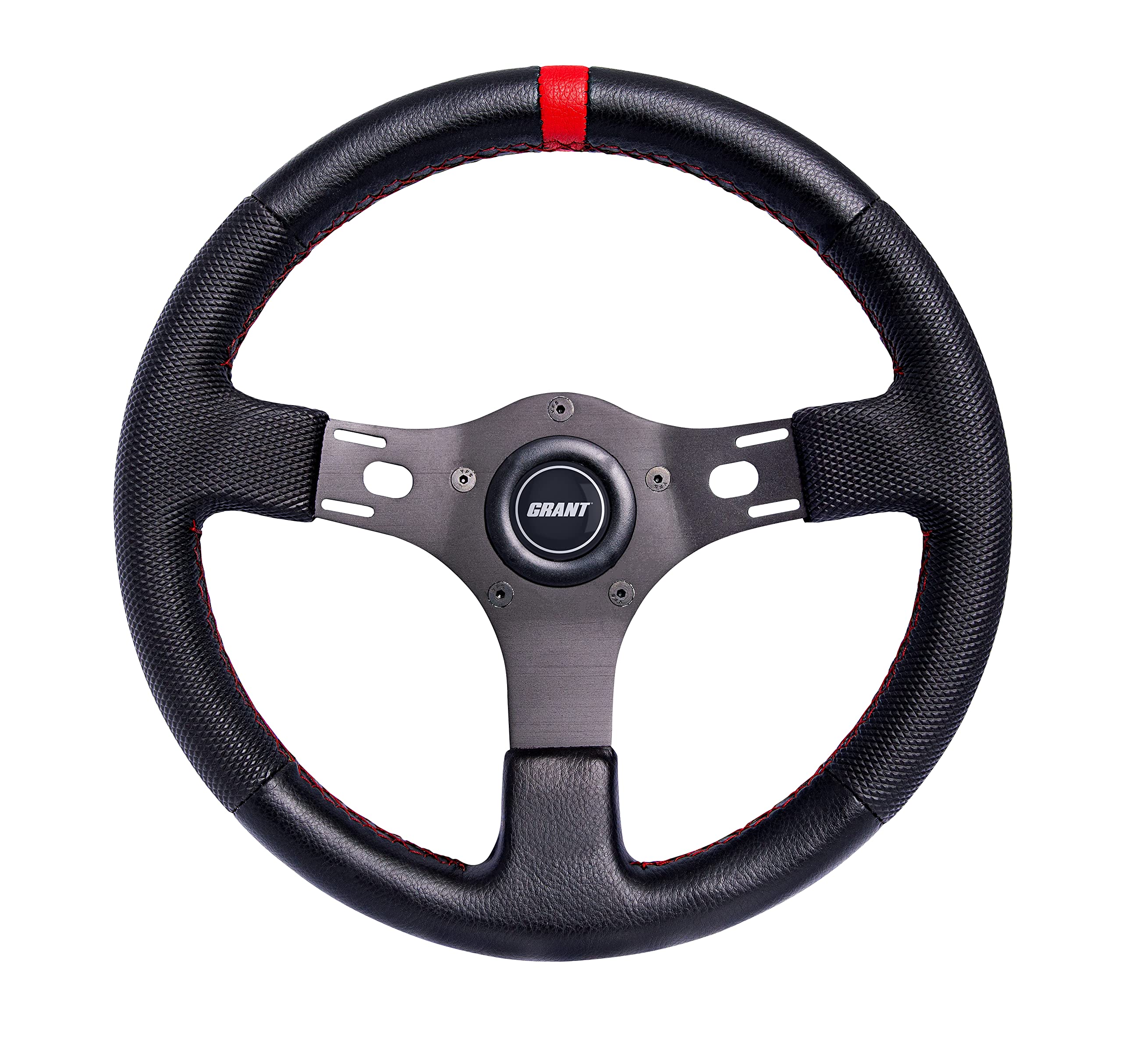 Grant 1073 Racing Wheel - Red Top Marker Competition Steering Wheel for Drift, Track & Sim Racing - High-Performance Upgrade for Sports Cars & Gaming Setups