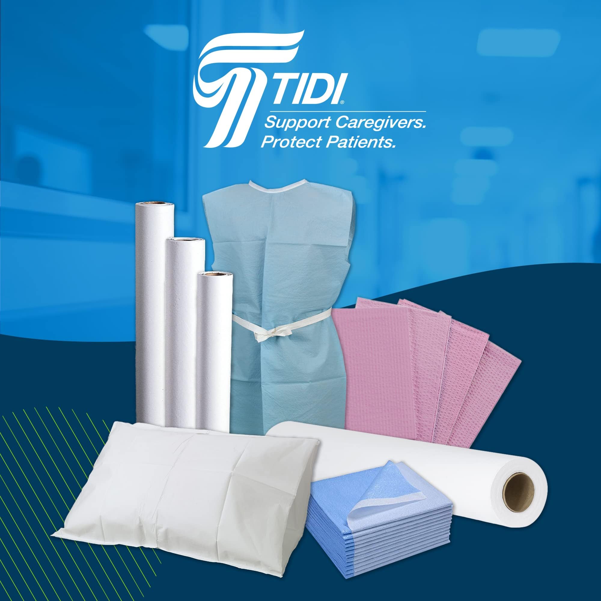 **TIDI 917461 Disposable Dental Bibs, White, 3 Layers, 13” x 18” (Pack of 500) – 2-Ply Tissue with Poly Back for Leakproof Protection – Embossed for Comfort – Ideal for Dental Clinics, Tattoo Parlors & Nail Salons**