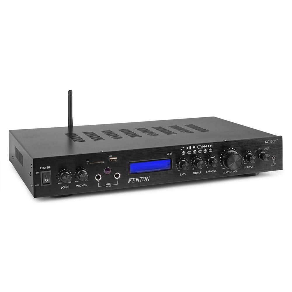 Fenton 5.0 Home Theater System - Black Surround Sound Speaker System with Powerful Audio for Movies & Music | Perfect for Living Room Entertainment & Home Cinema Experience