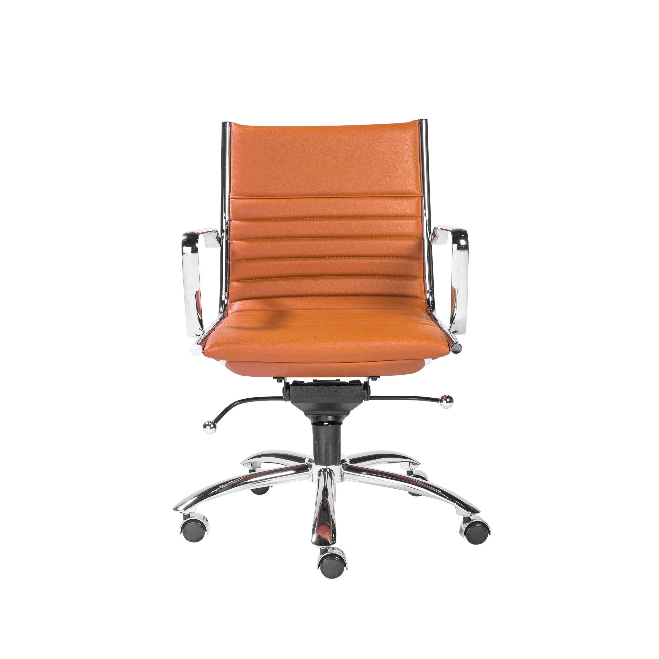 Dirk Low Back Office Chair with Chromed Steel Base - Ergonomic Mesh Desk Chair for Home & Office Workspaces - Perfect for Long Hours of Computer Work, Gaming, and Study Sessions