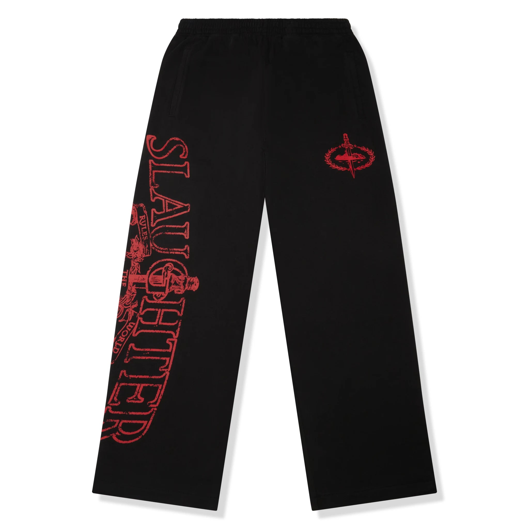 21 Savage x Corteiz Slaughter Gang Black Sweatpants - Men's Hip Hop Joggers for Casual Wear & Street Style