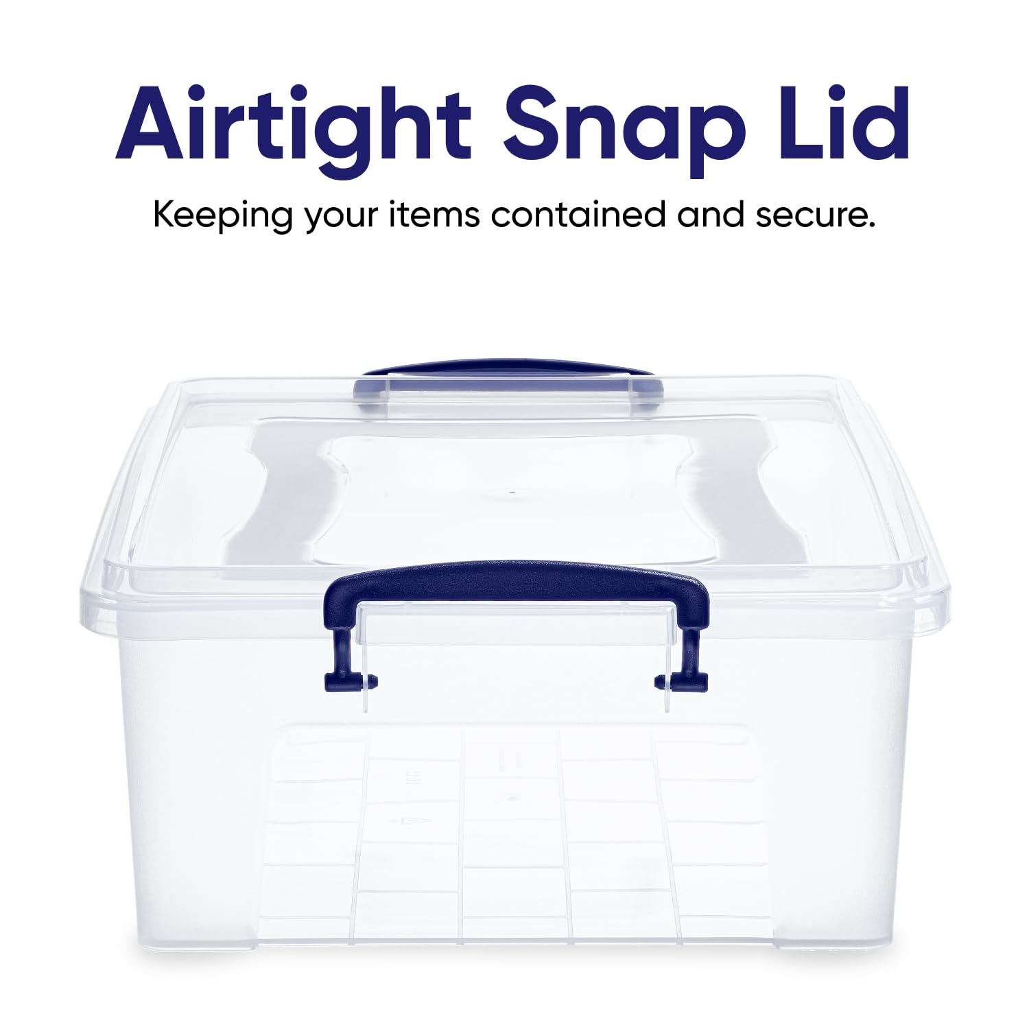 Clear Plastic Storage Boxes with Lids - 12 Pack 22 Quart Stackable BPA-Free Organizing Bins for Home, Office, School & Dorm - Perfect for Closet Organization, Toy Storage & Pantry Containers