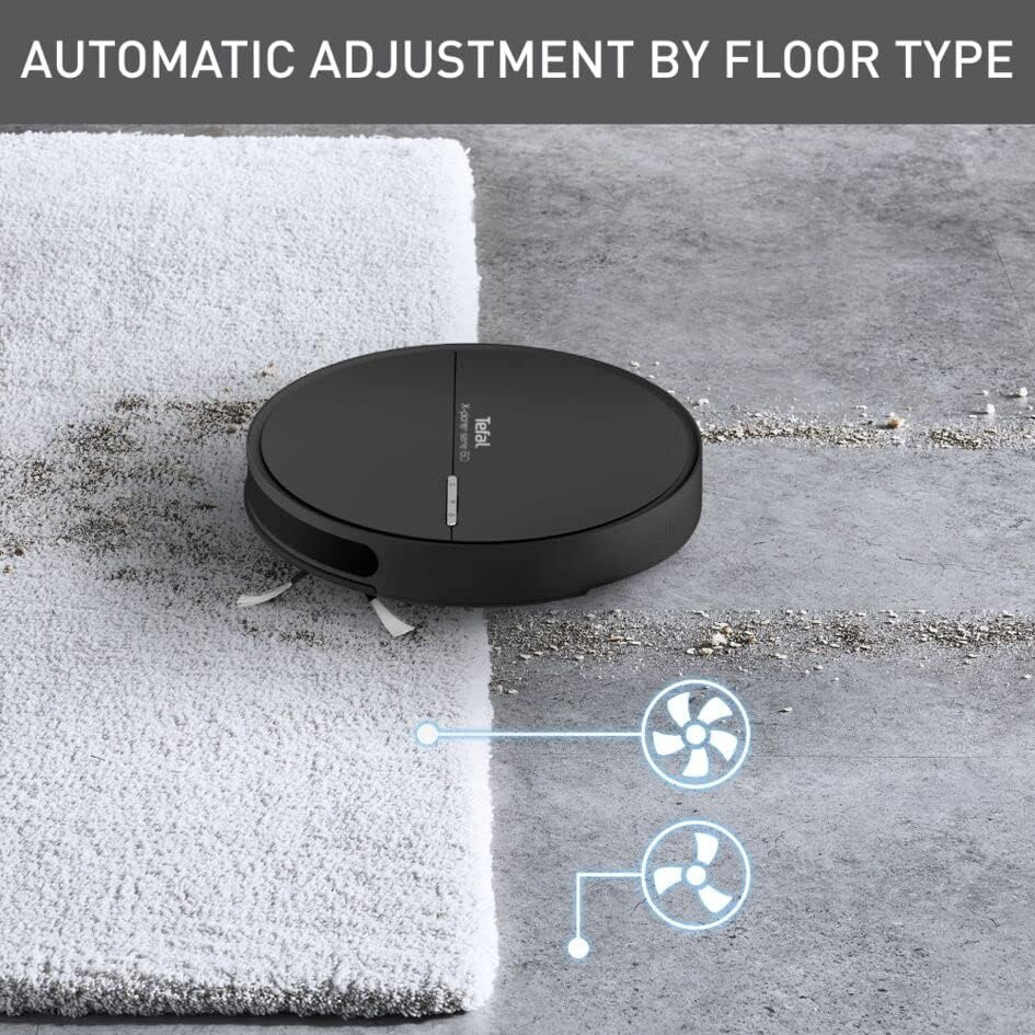 Tefal X Plorer 2-in-1 Robot Vacuum and Mop Cleaner, Ultra Slim Series60 - Smart Home Cleaning for Hardwood Floors & Carpets
