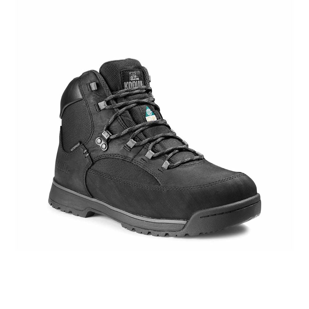 Kodiak Greb Men's Waterproof Steel Toe Work Boots - Black (KD0A834XBLK) | Durable Hiking & Construction Boots for Outdoor Work & Safety