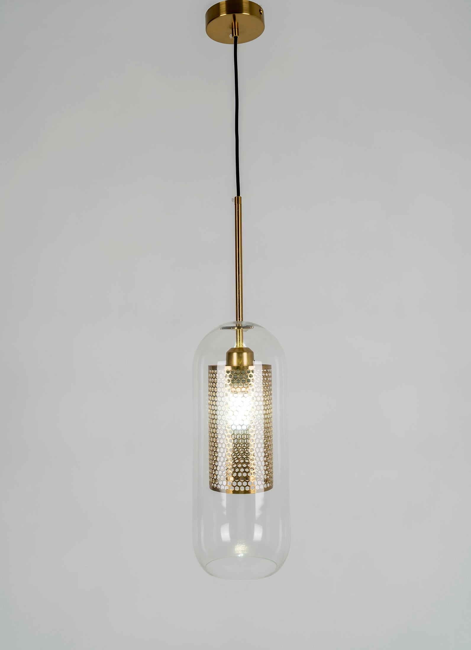 Chiswick Glass Pendant Light - Modern Hanging Ceiling Lamp for Kitchen Island, Dining Room & Bedroom Lighting