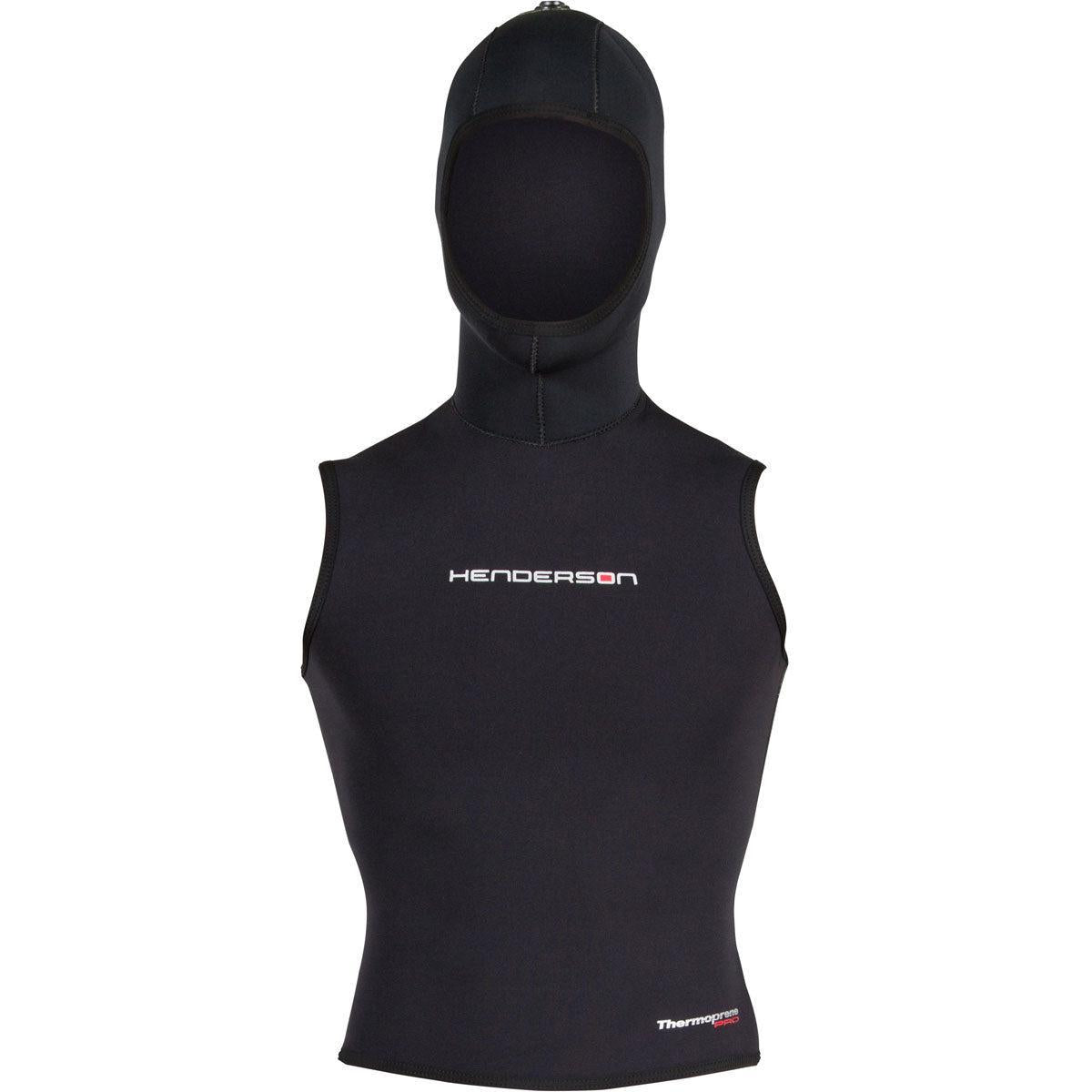 Henderson 7/5mm Thermo Pro Hooded Vest for Men - Premium Neoprene Wetsuit Vest for Scuba Diving, Snorkeling & Water Sports
