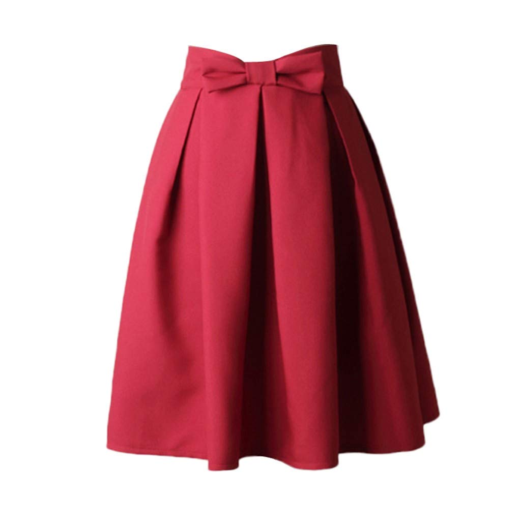 VEZAD Women's High Waist Pleated A-Line Long Skirt with Front Slit & Belt - Elegant Maxi Skirt for Casual, Office & Special Occasions