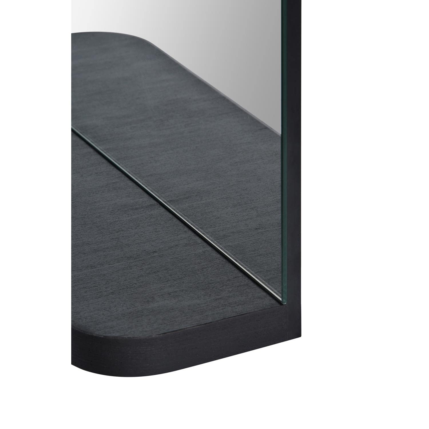 Renwil Lucila 36x20 Inch Modern Clear Glass Arch Wall Mirror - Elegant Home Decor for Living Room, Bedroom, Entryway & Bathroom