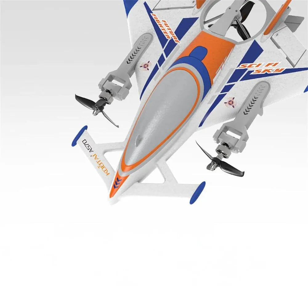 KOOTAI A570 8 Channel 3 Axis VTOL Foam RC Airplane - Long Range FPV Drone with Night Flight Mode for Aerial Photography & Outdoor Adventure