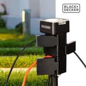 BLACK+DECKER Outdoor Waterproof Garden Timer Stake with 6 Grounded Outlets - 30-Minute Interval Timer for Lights & Power Tools - Heavy Duty Outdoor Power Stake with Overload Protection - Perfect for Landscape Lighting, Holiday Decorations & Irrigation Systems