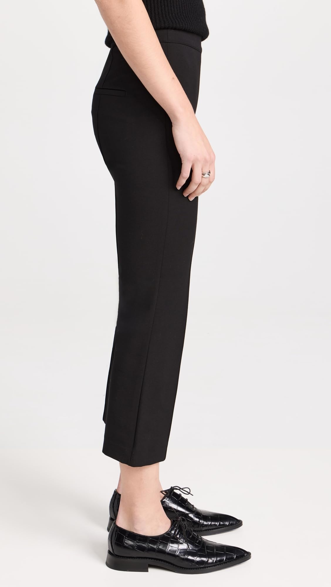 Vince Women's Mid Rise Pintuck Crop Flare Pants - Stylish Casual & Office Wear for Women | Comfortable Stretch Fabric for Everyday Outfits