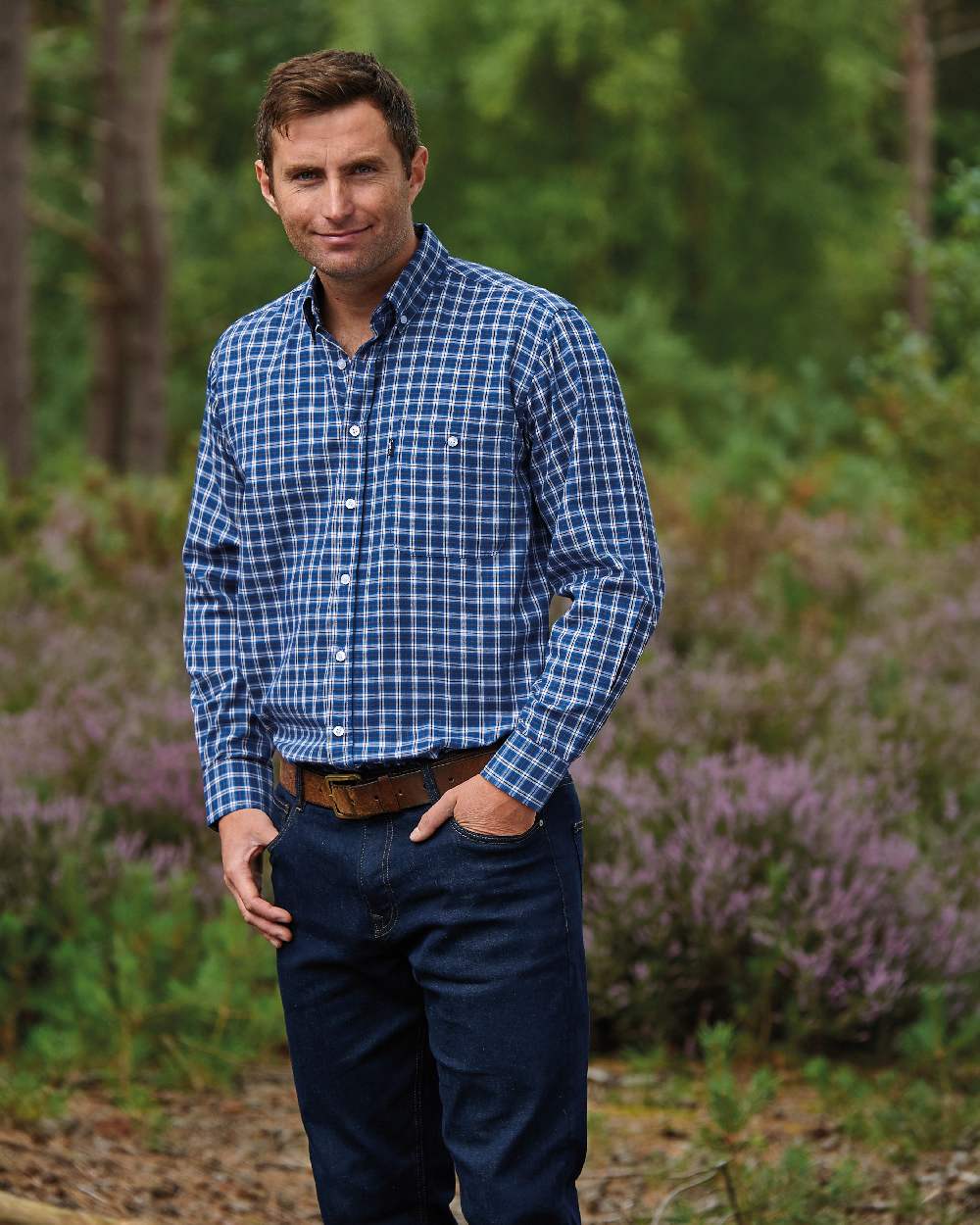 Champion Ashbourne Shirt - Men's Casual Button Down Shirt, Long Sleeve Comfortable Cotton Blend for Business Casual & Outdoor Wear
