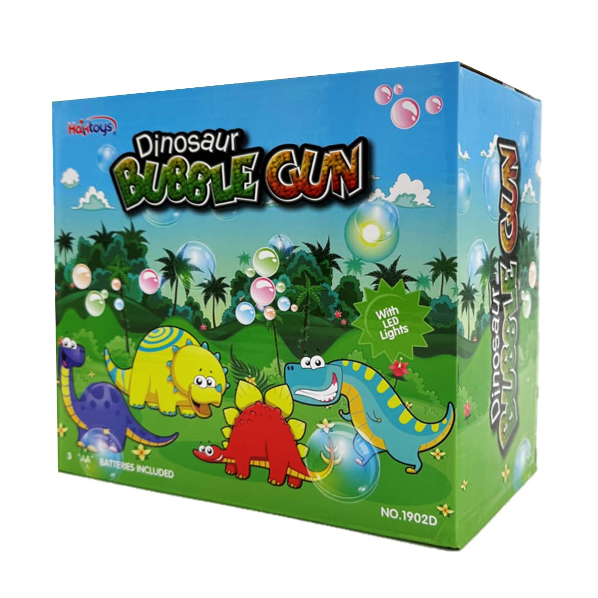 Dinosaur Bubble Guns for Kids - 2 Pack Battery Operated Bubble Blower Toy with Refill Bottles | Fun Outdoor Bubble Maker for Toddlers & Children | Perfect for Birthday Parties, Park Play & Summer Activities
