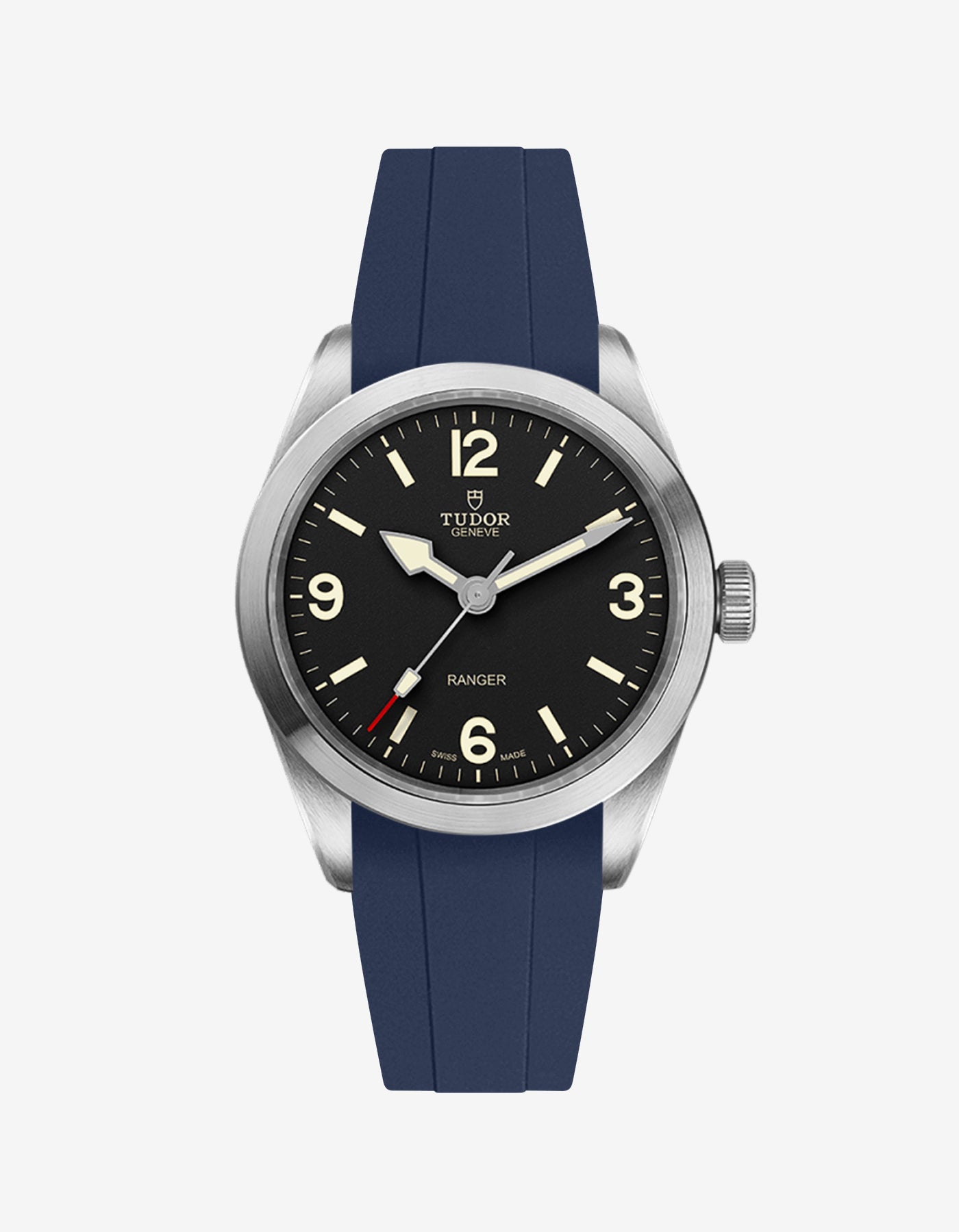 Tudor Ranger 39mm Rubber Watch Band Replacement - Durable & Comfortable Strap for Outdoor Adventures & Water Sports