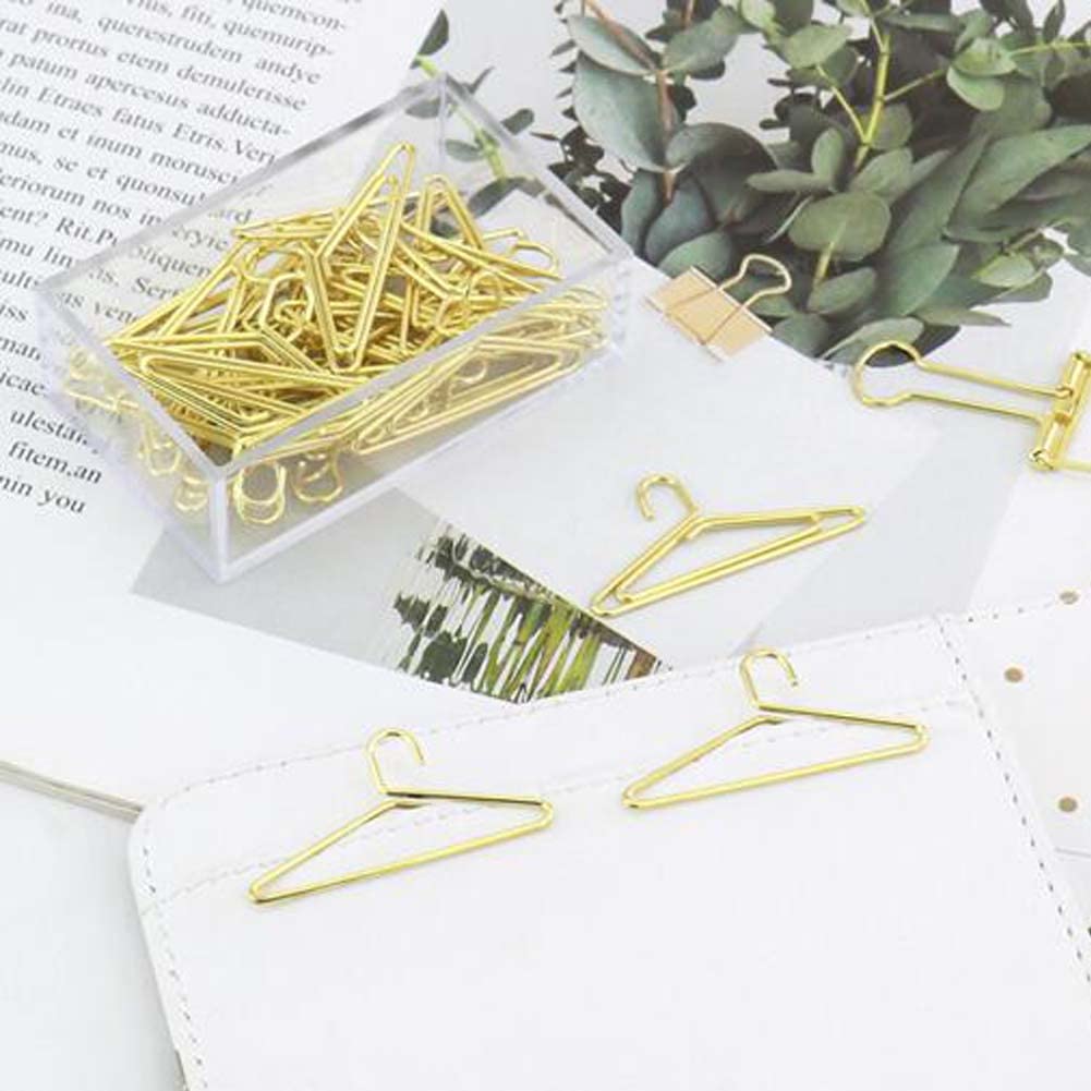 25 Pack Hanger-Shaped Binder Clips - Strong Metal Paper Clips for Office, School, Home Organization - Perfect for Files, Documents, Notebooks & Bulletin Boards