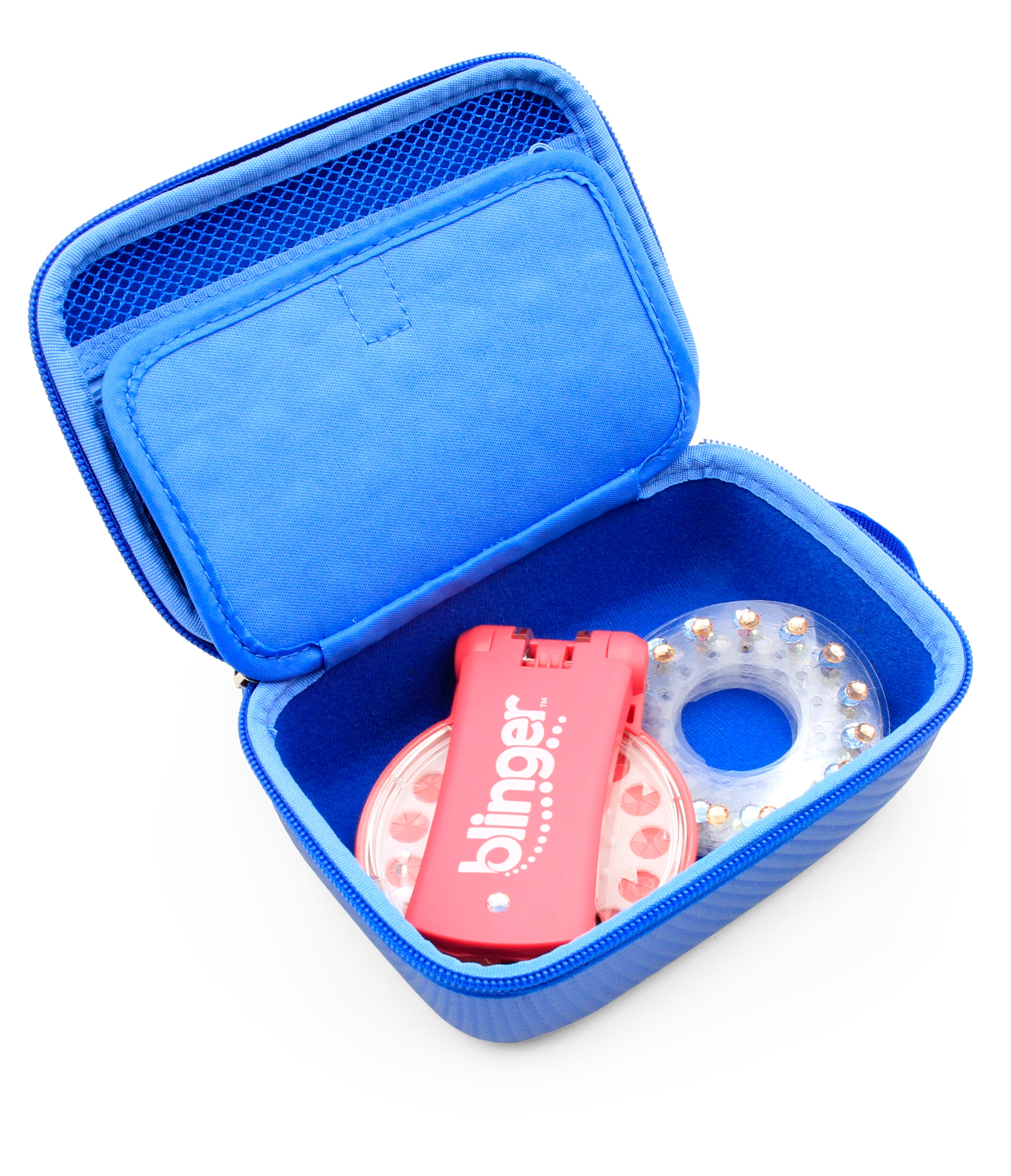 CASEMATIX Travel Case with Wrist Strap for Blinger Deluxe Set - Storage Organizer for Hair Jewels, Nail Gems & Children's Accessories - Perfect for Travel, Parties & DIY Beauty Projects