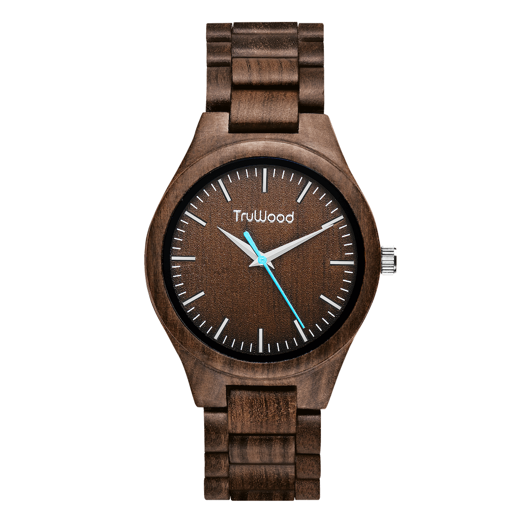 Truwood Hawk Wooden Watch for Men - Stylish Eco-Friendly Wooden Wristwatch with Adjustable Band - Perfect for Casual Wear, Outdoor Adventures & Gifts