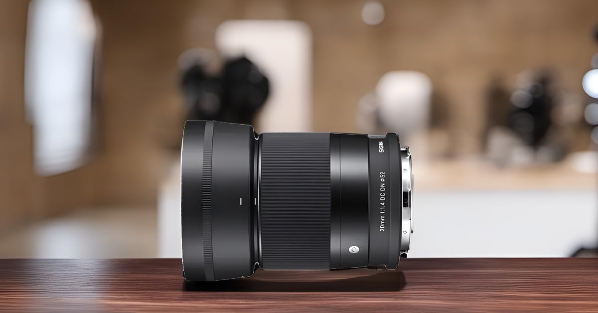 Sigma 30mm f/1.4 Contemporary DC DN Prime Lens for Sony E Mount - Ultra Sharp Wide Aperture Lens for Portrait, Street & Low Light Photography | Includes Lens Pouch, Hood & Cleaning Kit (5-Piece Bundle) | Perfect for Vlogging, Travel & Professional Shoots