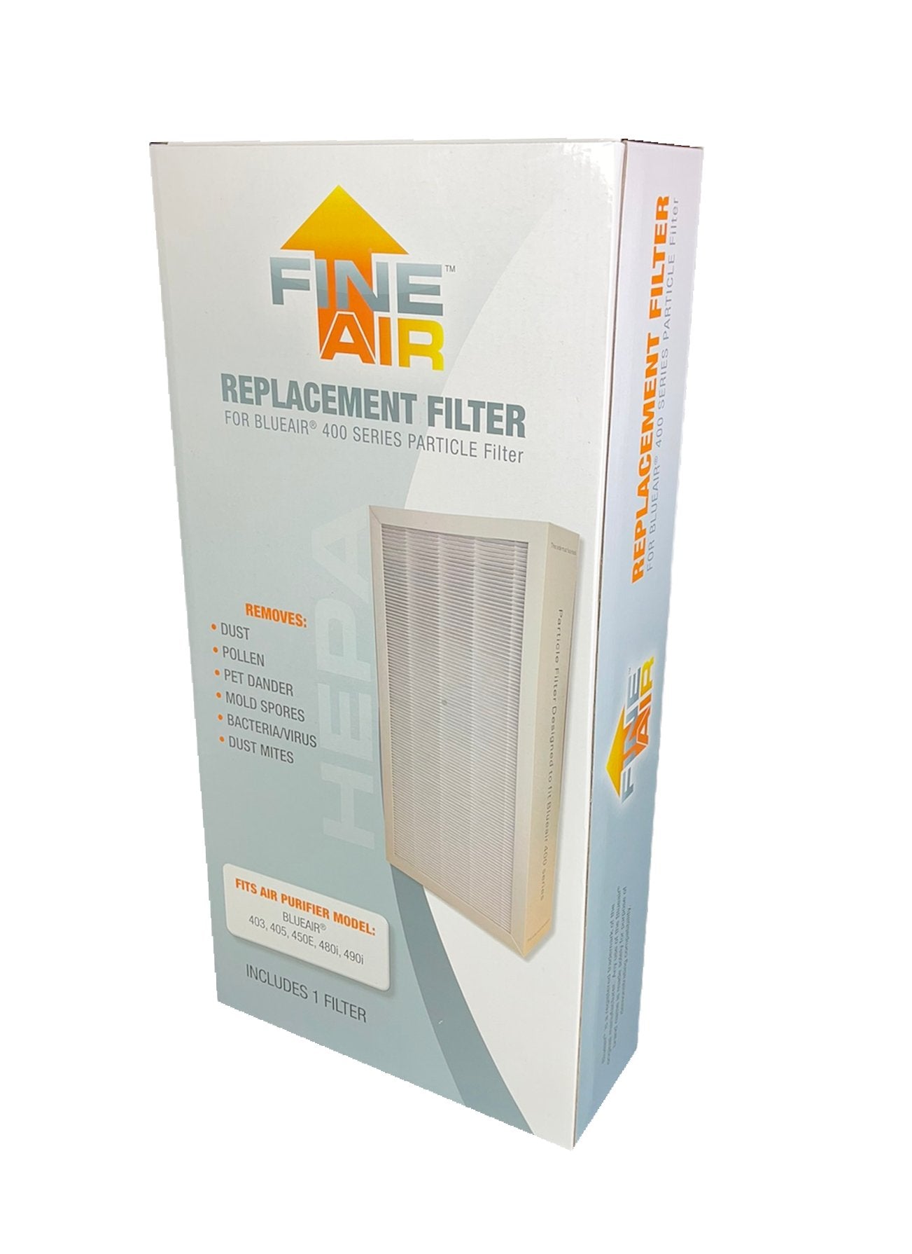 BlueAir 400 Series Replacement HEPA Filter - Compatible with Atomic Filters - Air Purifier Particle Filter for Home, Office & Allergy Relief