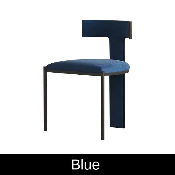 Italian Minimalist Modern Dining Chair - High Back Upholstered Wooden Seat - Elegant Home Kitchen Restaurant Furniture for Dining Room & Kitchen Decor