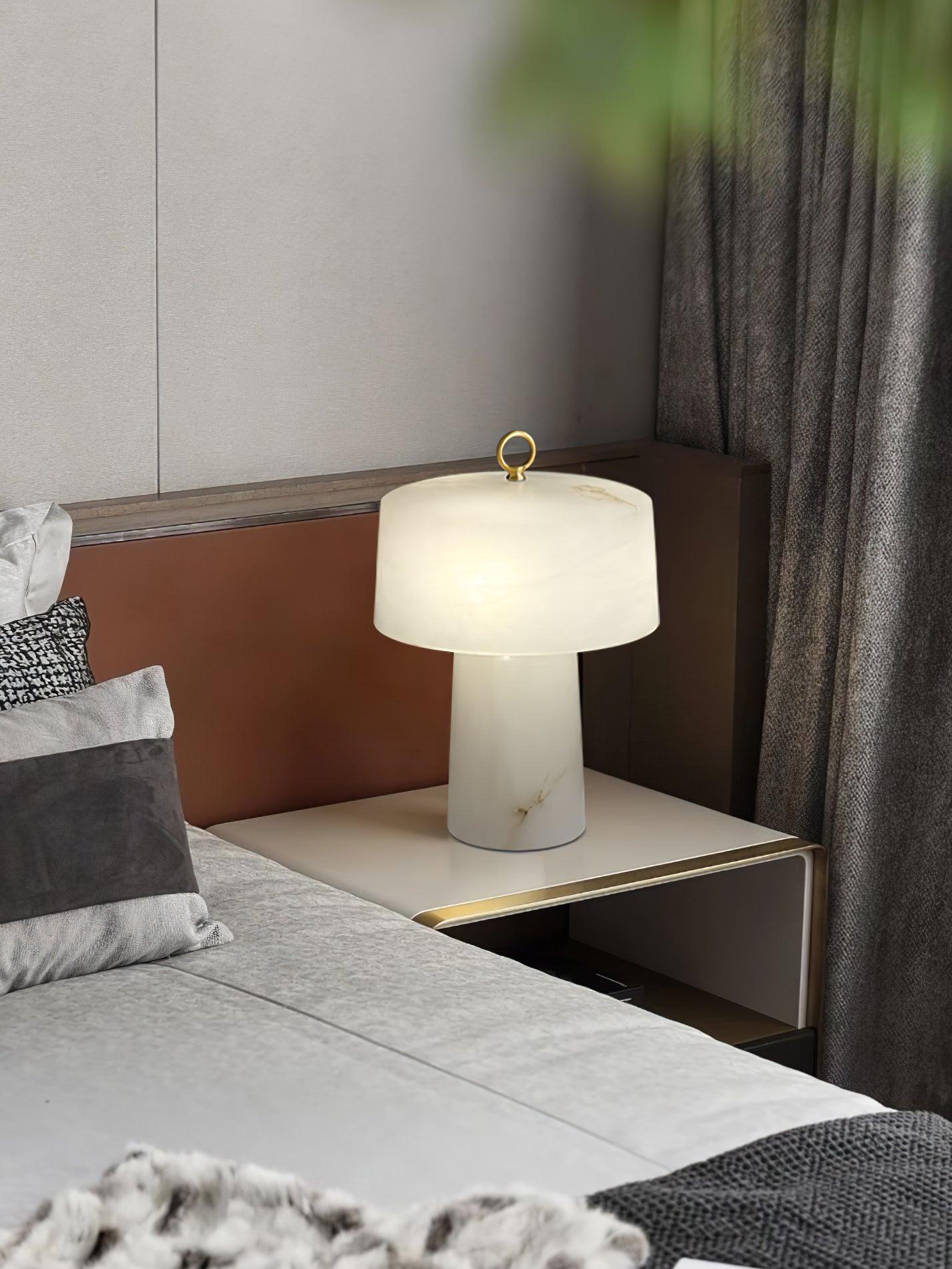 Aogashima Modern LED Table Lamp - Adjustable Brightness, USB Charging Port, Night Light for Bedroom, Living Room, Office - Perfect for Reading, Working & Relaxing