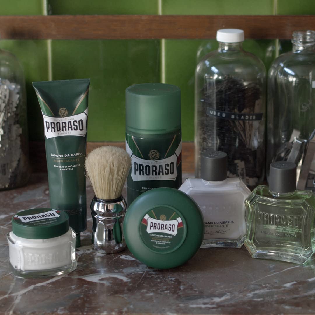 Proraso Shaving Soap for Men - Refreshing Eucalyptus & Menthol Shaving Cream - Classic Italian Barber Shop Formula - Perfect for Sensitive Skin & Close Shaves - Ideal for Daily Grooming & Beard Care Routine