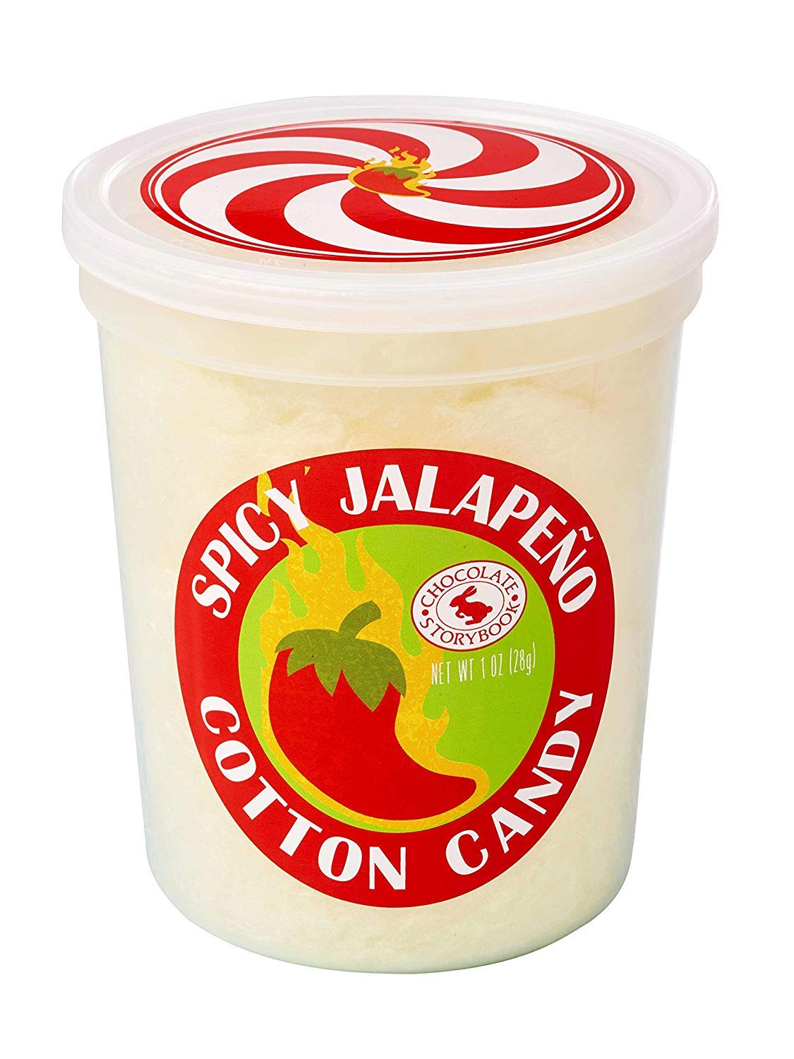 Spicy Jalapeno Cotton Candy - Sweet & Hot Flavor Novelty Treat for Parties, Carnivals & Unique Gift Ideas