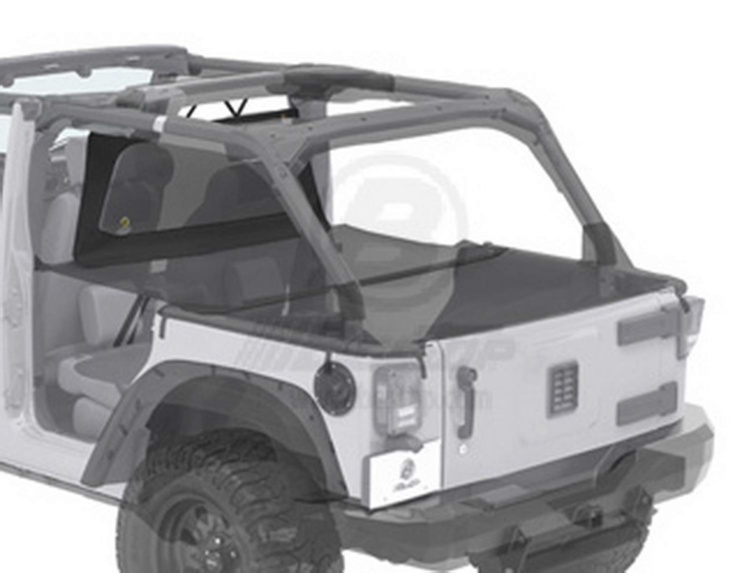 Bestop 8003935 Windjammer for 2007-2018 Jeep Wrangler JK Unlimited - Premium Soft Top Wind Deflector for Off-Road & Adventure Driving
