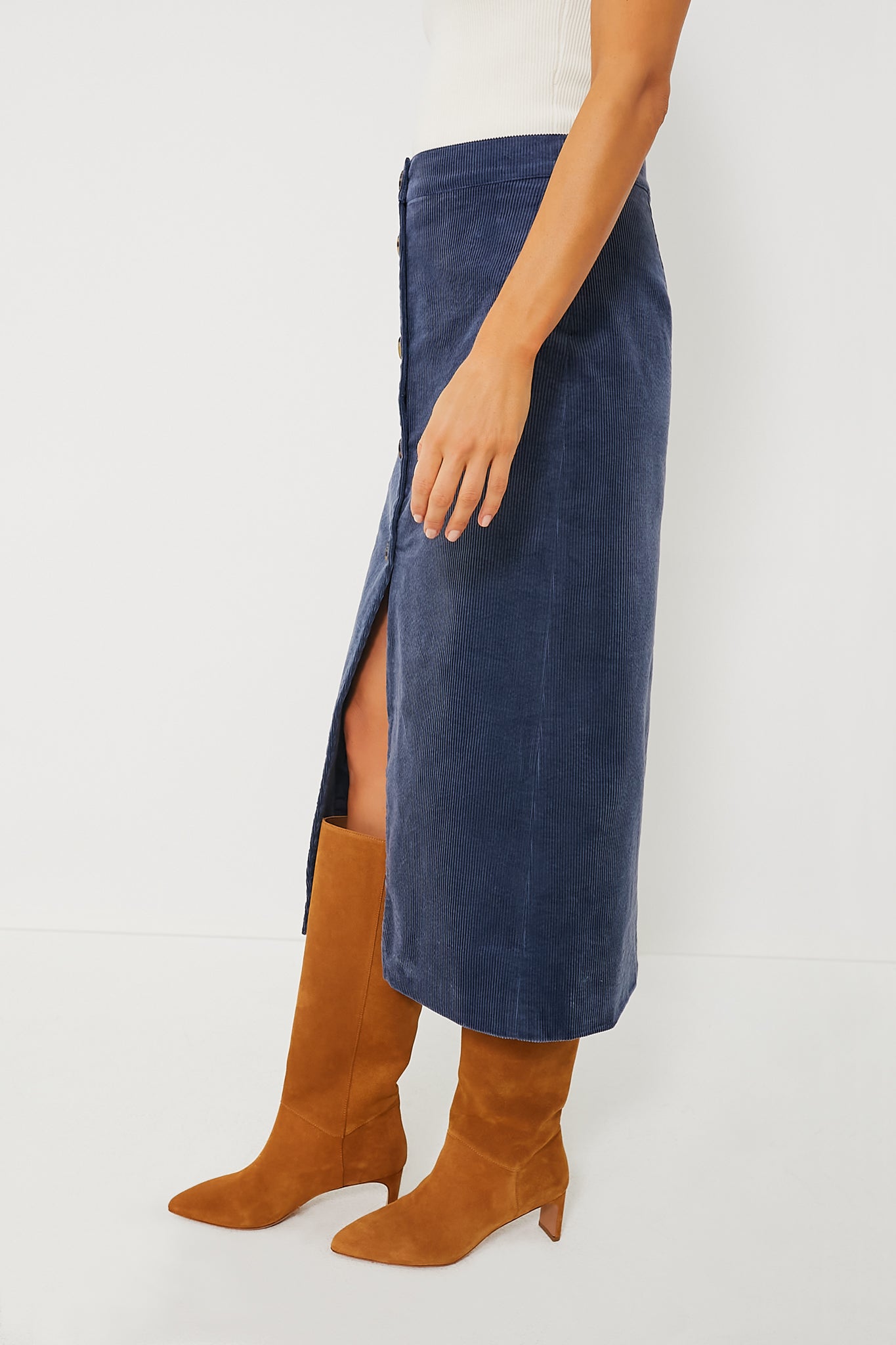 Blue Tilda Skirt for Women | Flowy Midi Skirt with Elastic Waist | Perfect for Summer Outfits, Beach Vacations & Boho Fashion