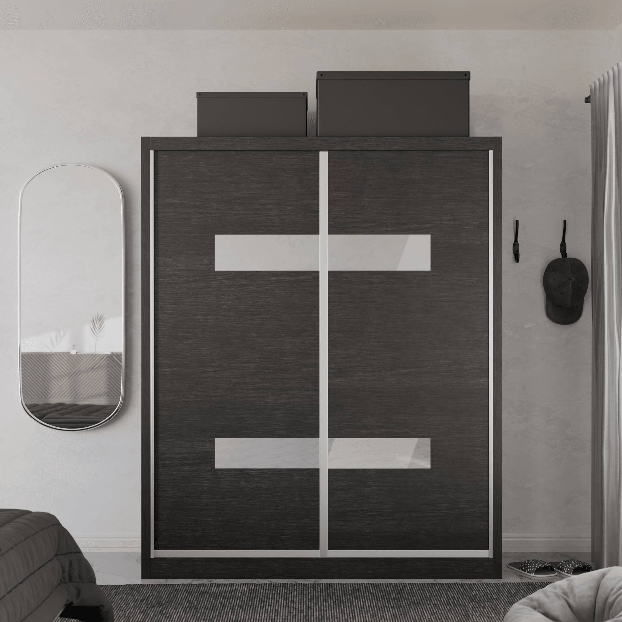 Micasa Modular Wardrobe W02 - Customizable Closet Organizer System for Bedroom & Walk-in Closets | Space-Saving Storage Solution with Adjustable Shelves & Hanging Rods | Perfect for Home Organization & Small Spaces
