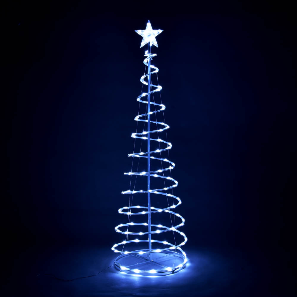 5ft LED Spiral Christmas Tree - USB Powered Holiday Decor for Home, Office & Party | TheLAShop