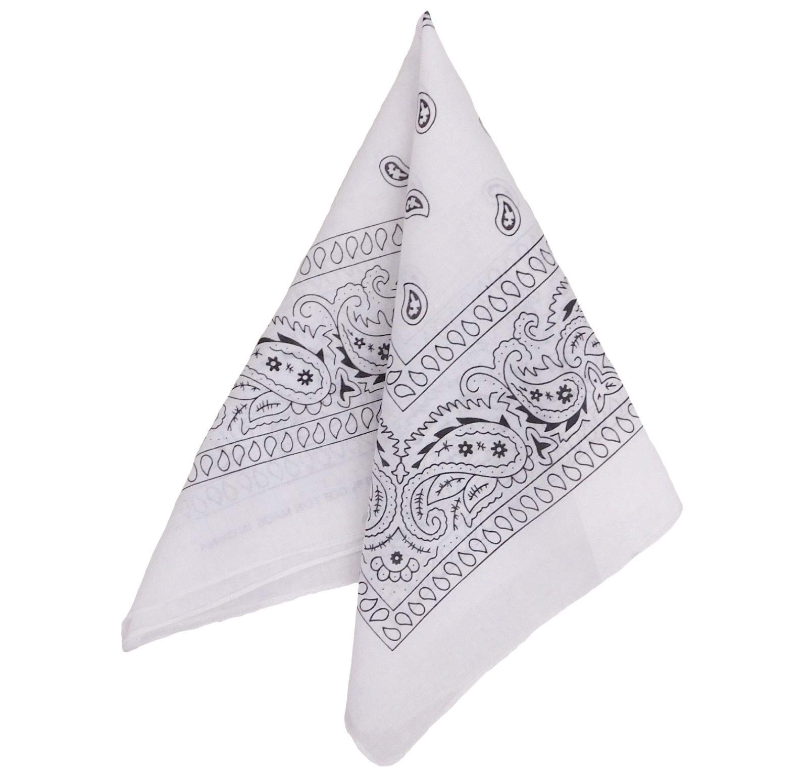 50 Pack Western Style Bandanas - Bulk Cowboy Bandanas for Men & Women - Perfect for Rodeo, Country Music Festivals, and Western Themed Parties