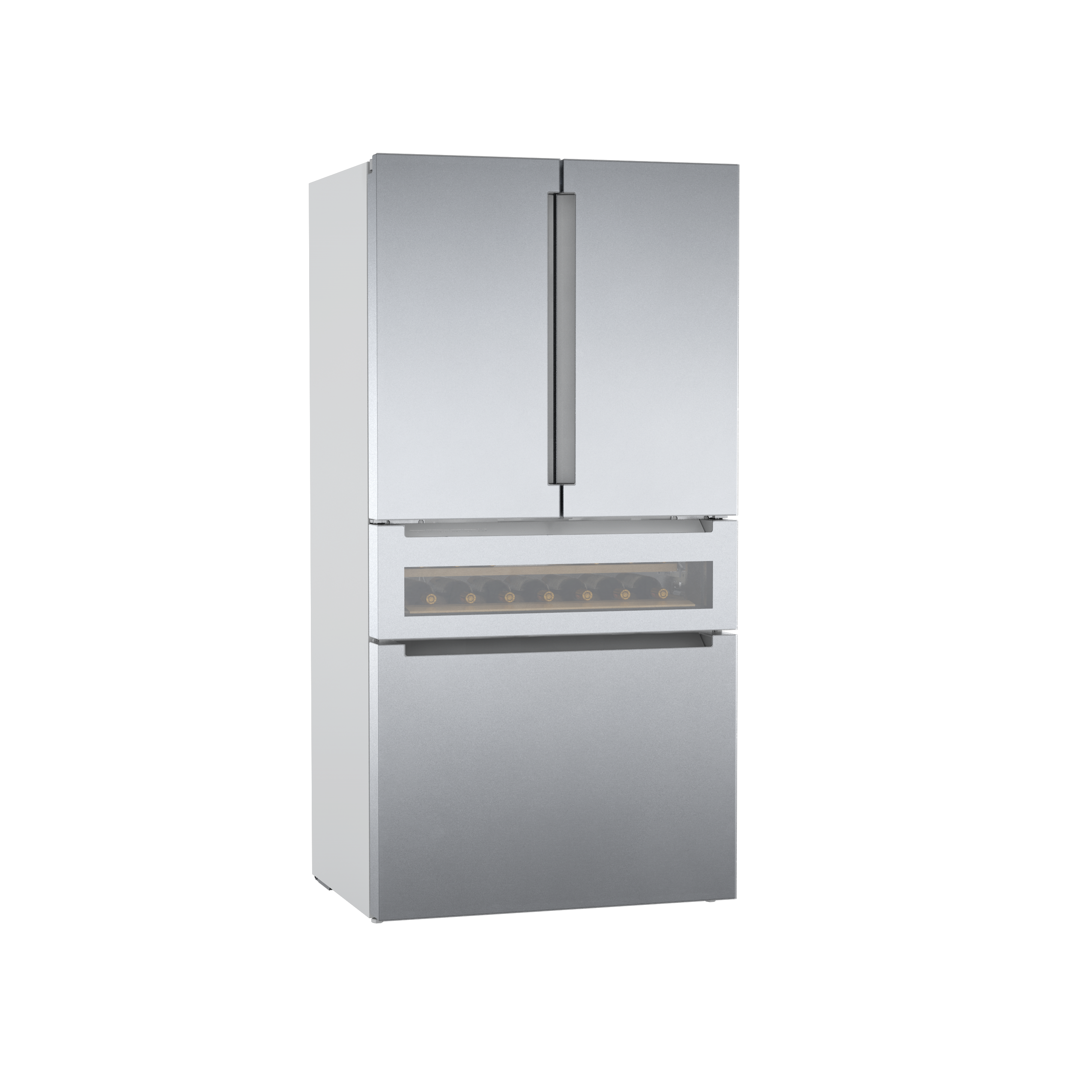 Bosch 36-Inch Stainless Steel Counter Depth French Door Refrigerator - 21.2 Cu.Ft Capacity with Wine Drawer & Ice Maker (B36CL81ENG) - Perfect for Modern Kitchens & Entertaining Guests