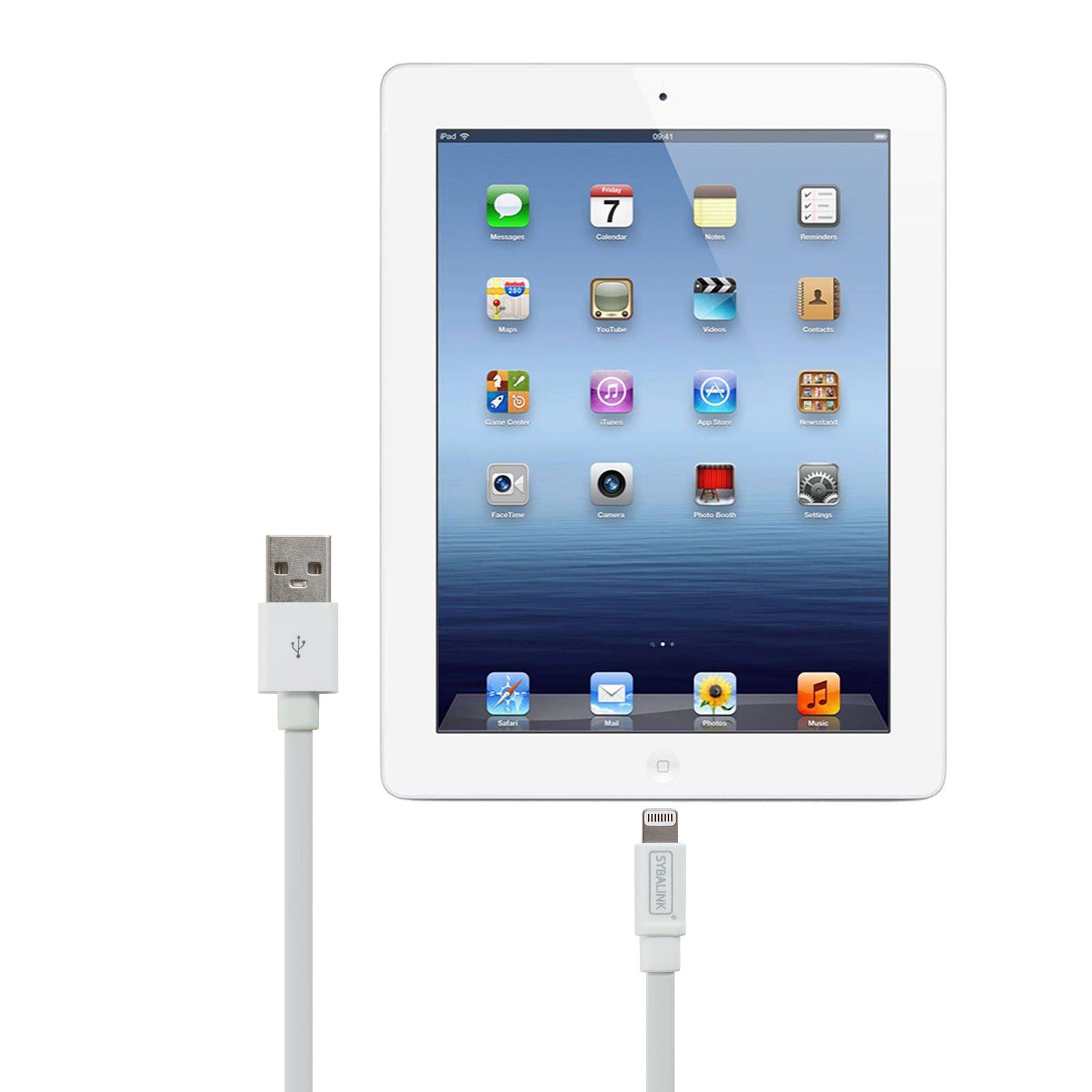 Syba SD-CAB20181 Lightning to USB 2.0 Charging & Data Sync Cable for iPhone iPad iPod - Fast Charging & Reliable Data Transfer for Home Office Travel